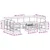 Set vanjskih sofa 10 pcs Bijela i bež 59 x 59 x 37 cm Poliester