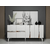 HANAH HOME Komoda Vania White Silver
