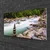 tulup.si Slika na steklu Forest river stream gore 125x50 cm 4 obešalnika