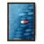 WallXpert uramljena MDF slika 3752KACT-007, crveno-bela riba među plavim ribama, 37 x 52 cm