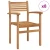 Stolica 8 pcs Smeđa 56 x 55 x 90.5 cm Čvrsto teak drvo