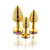 Taboom Bondage in Luxury Butt Plug with Diamond Jewel Gold-Red L