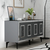 HANAH HOME Komoda Karya Anthracite Silver