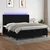 Vidaxl Box spring postelja z vzmetnico LED črna 200x200 cm blago
