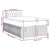 Vidaxl Box spring postelja z vzmetnico roza 120x200 cm žamet
