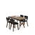 Hanah Home Trpezarijski set, 5 komada, Teget