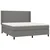 Vidaxl Box spring postelja z vzmetnico LED temno siva 180x200 cm blago
