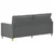 Vidaxl Kavč Temno siva 196 x 81 x 87,5 cm Blago