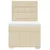 Vidaxl Box spring postelja z vzmetnico krem 100x200 cm blago