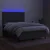 Vidaxl Box spring postelja z vzmetnico LED temno siva 140x200 cm blago