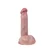 Silikonski dildo sa kožicom i realističnim testisima 21 cm
