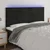 Vidaxl LED posteljno vzglavje črno 180x5x118/128 cm žamet