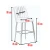 Hanah Home Set 4 barske stolice Vento Crna