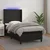 Vidaxl Box spring postelja z vzmetnico LED črn 100x200 cm umetno usnje