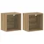 Floating Shelf with LED Light 2 pcs Smeđa 40 x 28,5 x 40 cm