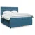 Vidaxl Box spring postelja z vzmetnico temno modra 200x200 cm žamet