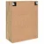 vidaXL Stenska omara Rjava 69,5 x 34 x 90 cm Konstruiran les