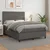 Vidaxl Box spring postelja z vzmetnico siv 140x190 cm umetno usnje