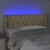 LED uzglavlje krem 93x16x78/88 cm od tkanine