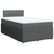 Vidaxl Box spring postelja z vzmetnico temno siva 120x190 cm blago