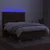 Vidaxl Box spring postelja z vzmetnico LED temno rjava 140x200cm blago