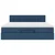 Otomanski krevet s madracem i LED plavi 180x200cm od tkanine