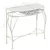 Bočni stolić u francuskom stilu metalni 82 x 39 x 76 cm bijeli