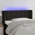 Vidaxl LED posteljno vzglavje črno 103x16x78/88 cm blago