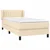 Vidaxl Box spring postelja z vzmetnico krem 90x200 cm blago