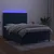 Krevet box spring s madracem LED tamnoplavi 140x190 cm baršun