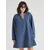 FRNCH PARIS Obleka  moder denim / temno modra