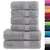 6-dijelni vrhunski set ručnika SOLUND sivi 600 gsm