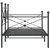 Vidaxl Dnevna postelja brez ležišča Black 100x190 cm Steel
