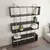 Hanah Home Bruti Anthracite Gold Polica za knjige 120x180x29.6cm, Crna