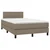Vidaxl Box spring postelja z vzmetnico LED taupe 120x200 cm blago