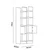 Hanah Home Polica za knjige Esbi 102, 66.2x150x29.5 cm, Bela