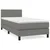 Greatstore Box spring postelja z vzmetnico temno siva 90x200 cm blago