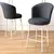Hanah Home Set barskih stolica Fora, 4 komada, Antracit-beli