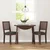 Vidaxl Jedilni stoli z blazinami 2 kosa Brown Solid Wood Rubber