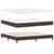 vidaXL vidaXL Box Spring Postelja z Blazino in LED Temno Rjava 200x200 cm Tkanina, (22067259)
