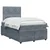 vidaXL Postelja boxspring z vzmetnico Temno siva 120 x 190 cm Žamet