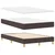 Vidaxl LED Box Spring Postelja Temno rjava 120 x 190 cm blago