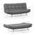 Atelier del Sofa Trosed na razvlačenje Misa 200x104x100cm Crni