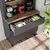 Hanah Home 2805 kafe bar ormarić 90 × 179 × 42 cm, antracit/atlantski bor