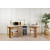 Hanah home Radni sto 240x74x60?cm Belo-Zlatni