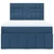 Vidaxl Box spring postelja z vzmetnico modra 140x190 cm blago