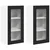 Zidni stakleni ormar PORTO 2 pcs Crna 40 x 31 x 80 cm