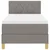 Vidaxl LED Box Spring Postelja z LED trakami Taupe 80 x 200 cm blago