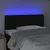 Vidaxl LED posteljno vzglavje črno 90x7x78/88 cm blago