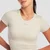 GymBeam Women‘s Aura Cropped T-Shirt Grey